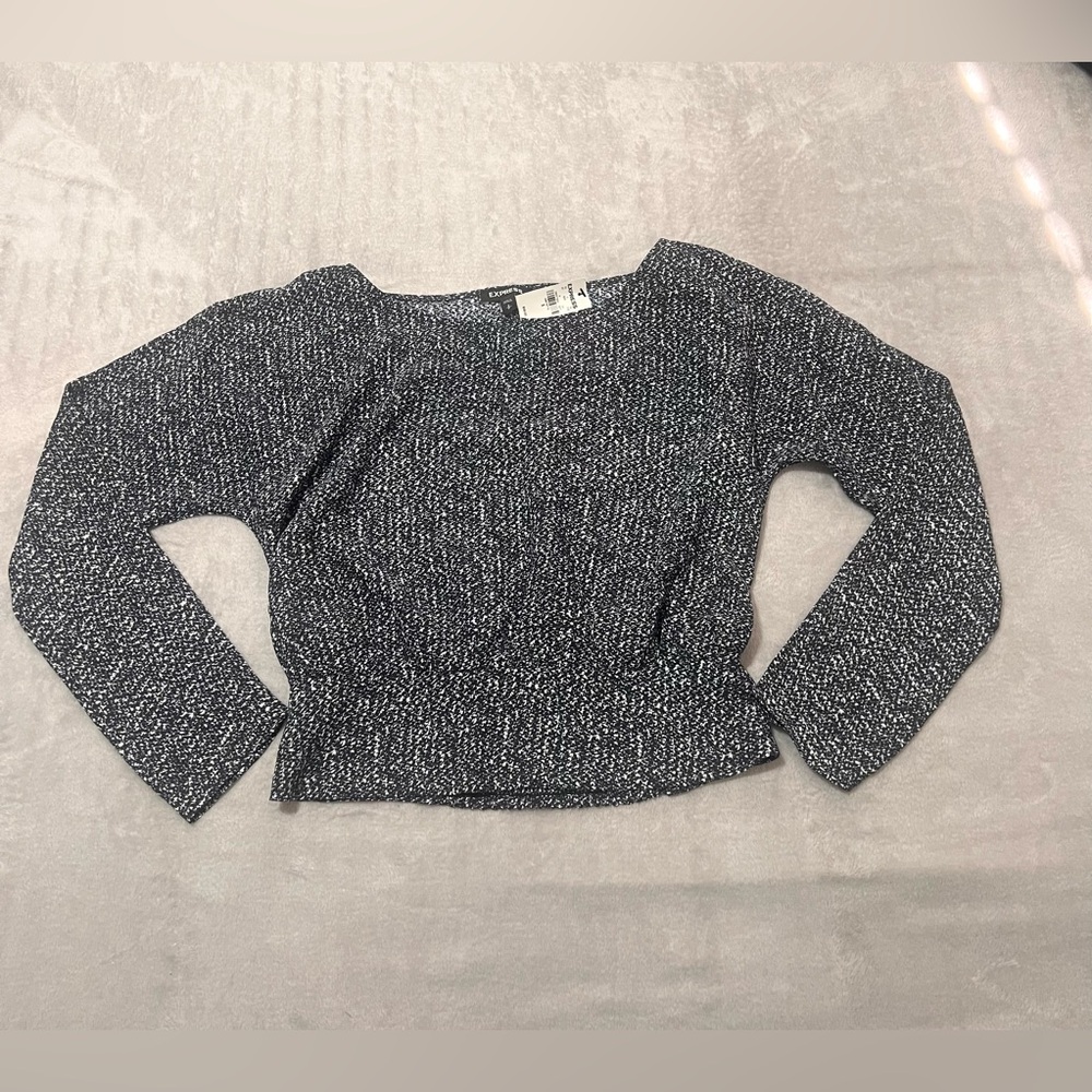 Women’s Express loose fit cinched waist formal Top long sleeve shirt (S)